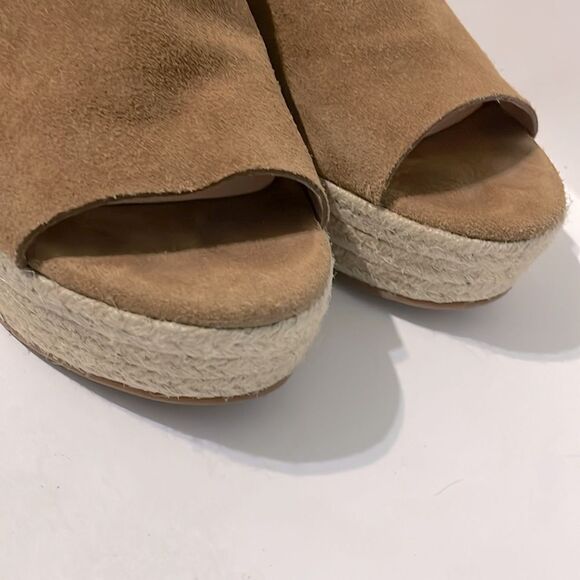 Kate Spade Toby Suede Tan Espadrille Wedge Sandal Size 7.5 - Picture 5 of 12